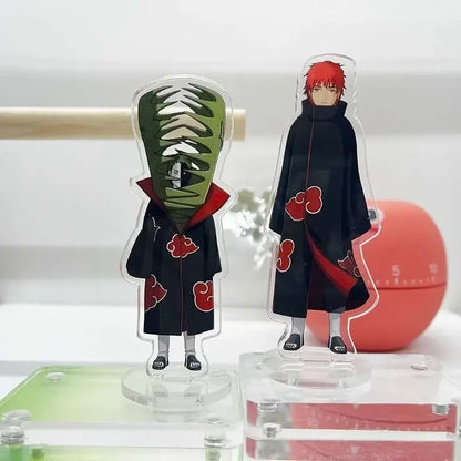 Naruto: 8CM 12pcs  Figure Akatsuki Acrylic Stand Mini Uchiha Itachi Statue Nagato Action Figure Deidara Doll Desk Ornaments Toys