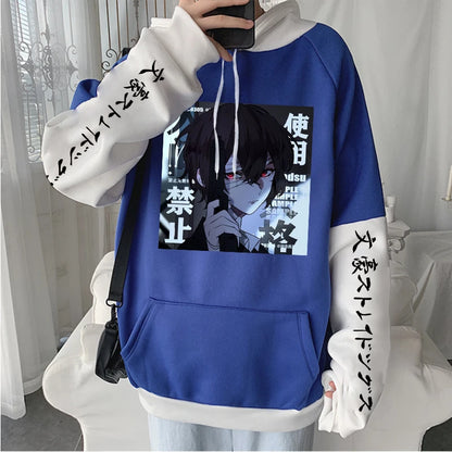 Bungo Stray Dogs: Hoodies Harajuku Aesthetic Bungou Stray Dogs Osamu Dazai Plus Size Sweatshirt