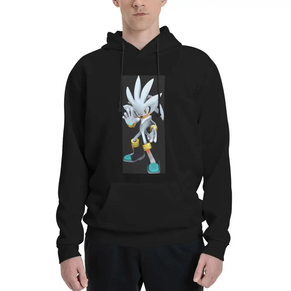 Sonic the Hedgehog: Silver The Hedgehog Sonic The Hedgehog  Hoodies Men's Women Pullover Sweatshirt Harajuku Long Sleeve Streetwear Autumn Winter