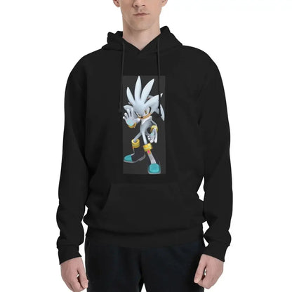 Sonic the Hedgehog: Silver The Hedgehog Sonic The Hedgehog  Hoodies Men's Women Pullover Sweatshirt Harajuku Long Sleeve Streetwear Autumn Winter