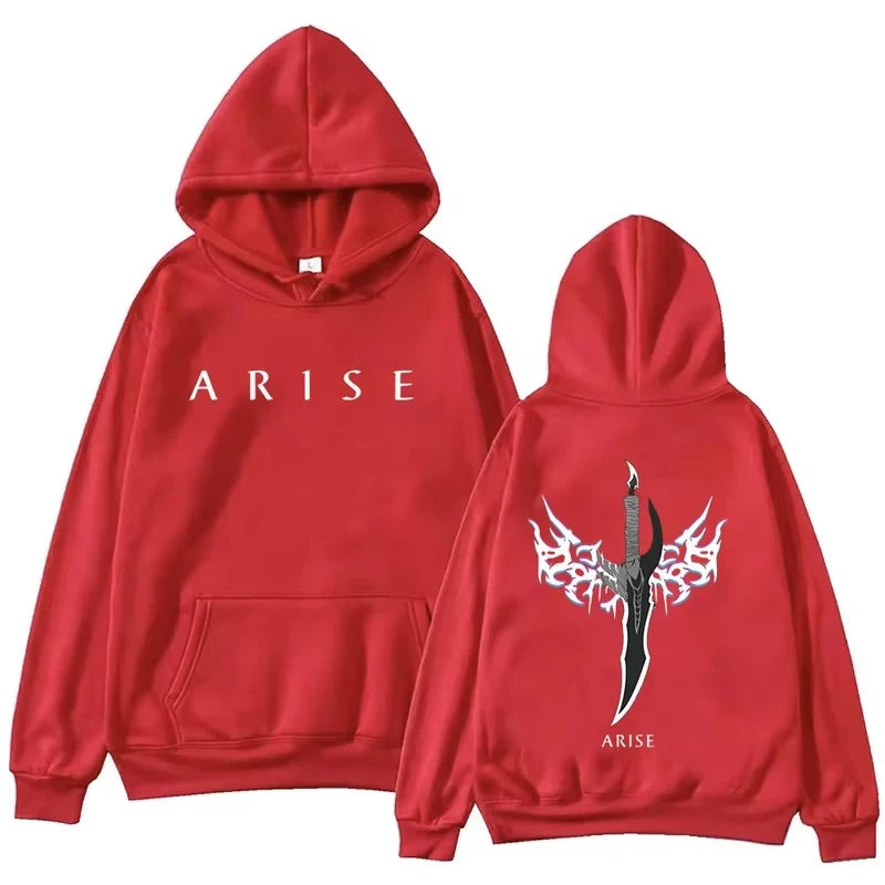 Solo Leveling: hoodie Hip Hop hoodie Vintage gothic pattern sweatshirt Manga Solo Leveling casual hoodie