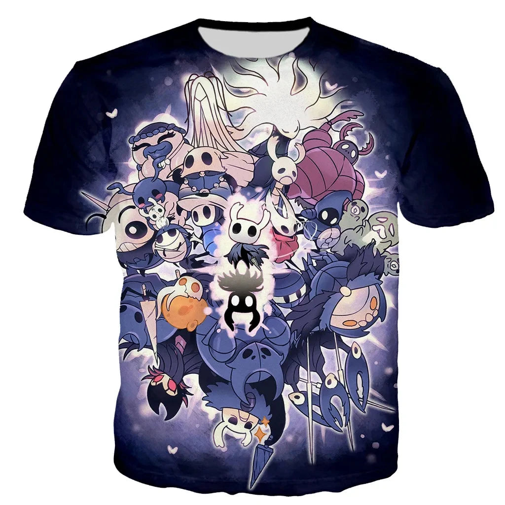 Hollow Knight: 3D Print T-Shirts Men Women Casual Streetwear Oversized Short Sleeve T Shirt Harajuku Male Tees Tops Clothing