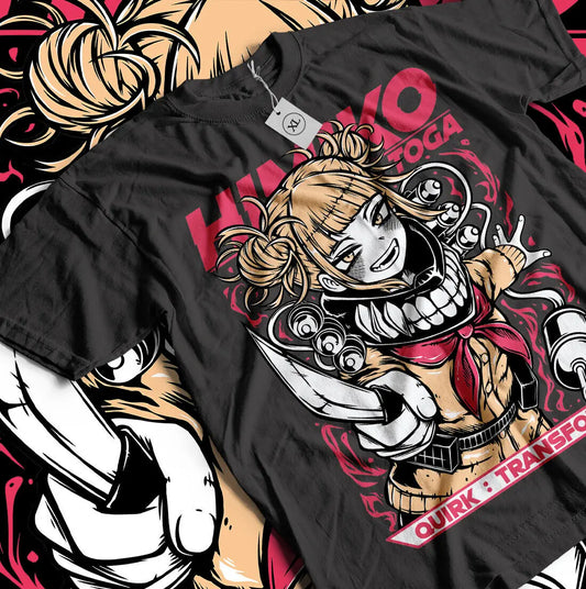 My Hero Academia: Himiko Toga T-Shirt HERO  Izuku Midoriya Kawaii Shirt All Size