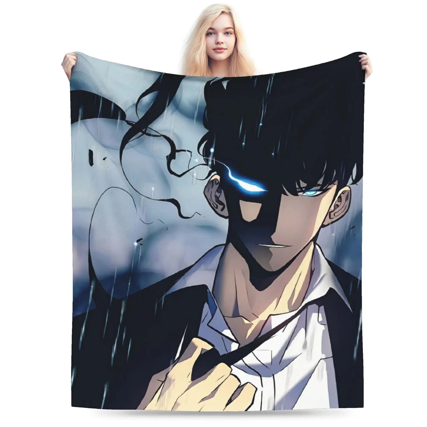 Solo Leveling: Blanket Flannel Spring Autumn  Breathable Ultra-Soft Throw Blanket for Sofa Car Bedspreads