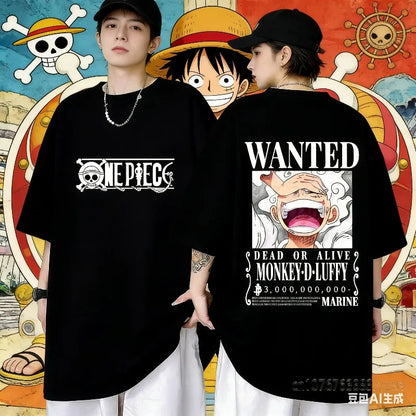 One Piece: Monkey D Luffy Anime T Shirt Men Women Summer Cotton Short Sleeve Tee Cartoon Print Streetwear Casual Graphic Top 2026
