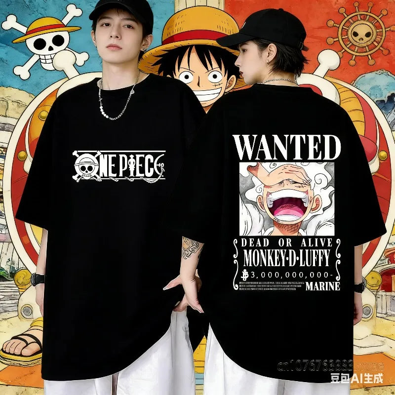 One Piece: Monkey D Luffy Anime T Shirt Men Women Summer Cotton Short Sleeve Tee Cartoon Print Streetwear Casual Graphic Top 2026