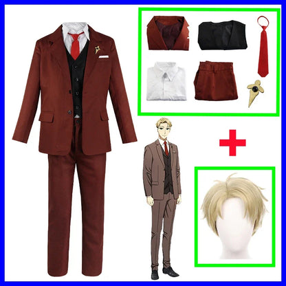 Spy X Family : ADULT DY20Anime Cosplay Costume Yor Forger Sexy Dress Loid Forger Light Green Suit Anya Kawaii Outfit Carnival Party Wig