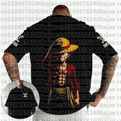 2026 One Piece Japanese Anime Printed Men's T-Shirt Roronoa Zoro Harajuku Short Sleeve Luffy T-shirt Clothing Y2k Top Tee Unisex