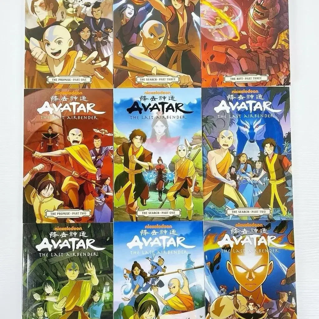 Avatar The Last Airbender: Season 1 Nine books + Season 2 Nine books English book American comics Action comedy fantasy story