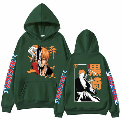 Bleach: Kurosaki Hoodie Harajuku Hip Hop Pullover Tops Fans Gift
