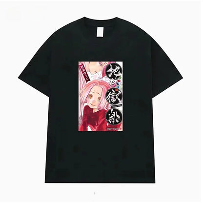 Hell's Paradise: Jigokuraku Short Sleeve T-Shirt Anime Cartoon Print Breathable Cotton Youth Fashion Summer Wear