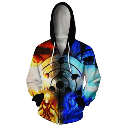 Naruto: Anie Zip Hoodie Jackets Cosplay Clothes Costumes Men Hoodies Sweatshirts Zipper Tops