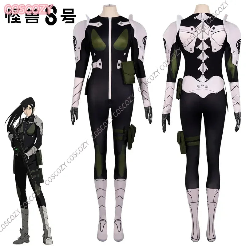 Kaiju No. 8 Kafka Hibino Mina Ashiro Cosplay Costume Wig Jumpsuit Uniform Bag Gloves Monster Sweeper Birthday Suit Props
