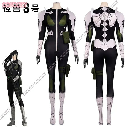 Kaiju No. 8 Kafka Hibino Mina Ashiro Cosplay Costume Wig Jumpsuit Uniform Bag Gloves Monster Sweeper Birthday Suit Props