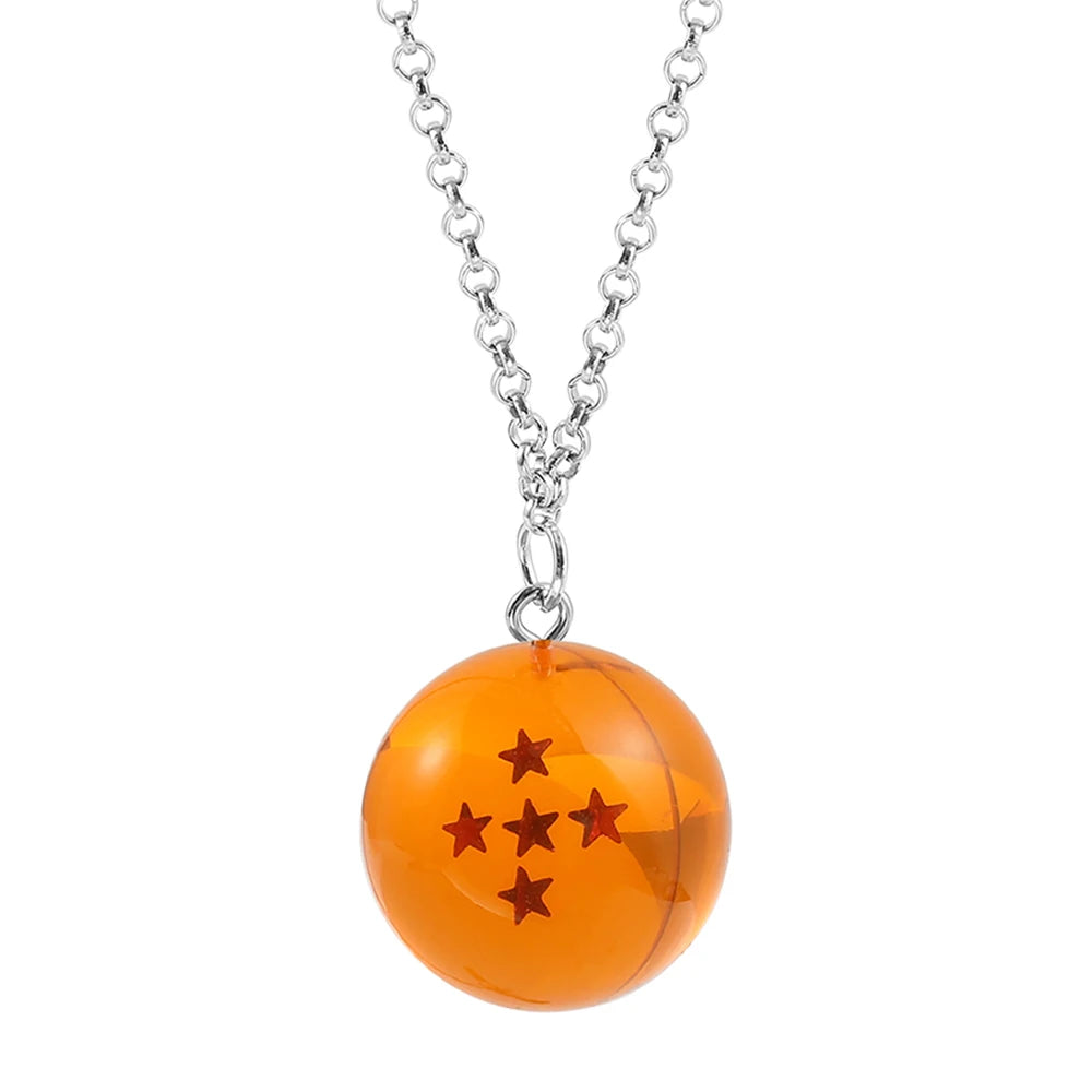Dragon Ball:Series 1-7 Planet Necklace, Goku Ball Pendant Metal Necklace for Men and Women Cosplay Accessories