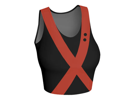 My Hero Academia: Katsuki Bakugou Cosplay Black Crop Top