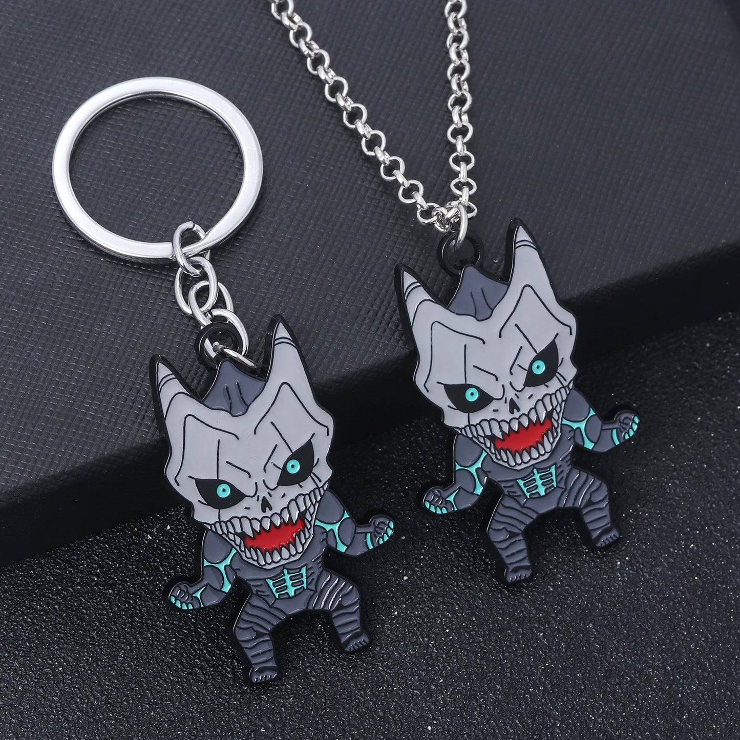 Kaiju No. 8:  Cute Little Monster Keychain Necklace Fashion  Metal Necklaces Choker For Women Men Jewelry Gift