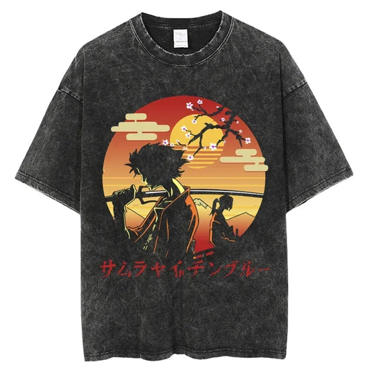 Samurai Champloo :T-Shirt Print T Shirt Fashion Hip Hop T-Shirts Streetwear Summer Casual Tops Unisex