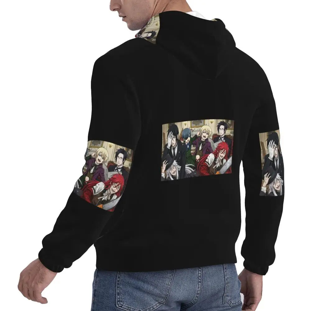 Black Butler: Sebastian Hoodies Hip Hop Pullover Autumn Winter Men's Women's Sweatshirts Long Sleeve Tops