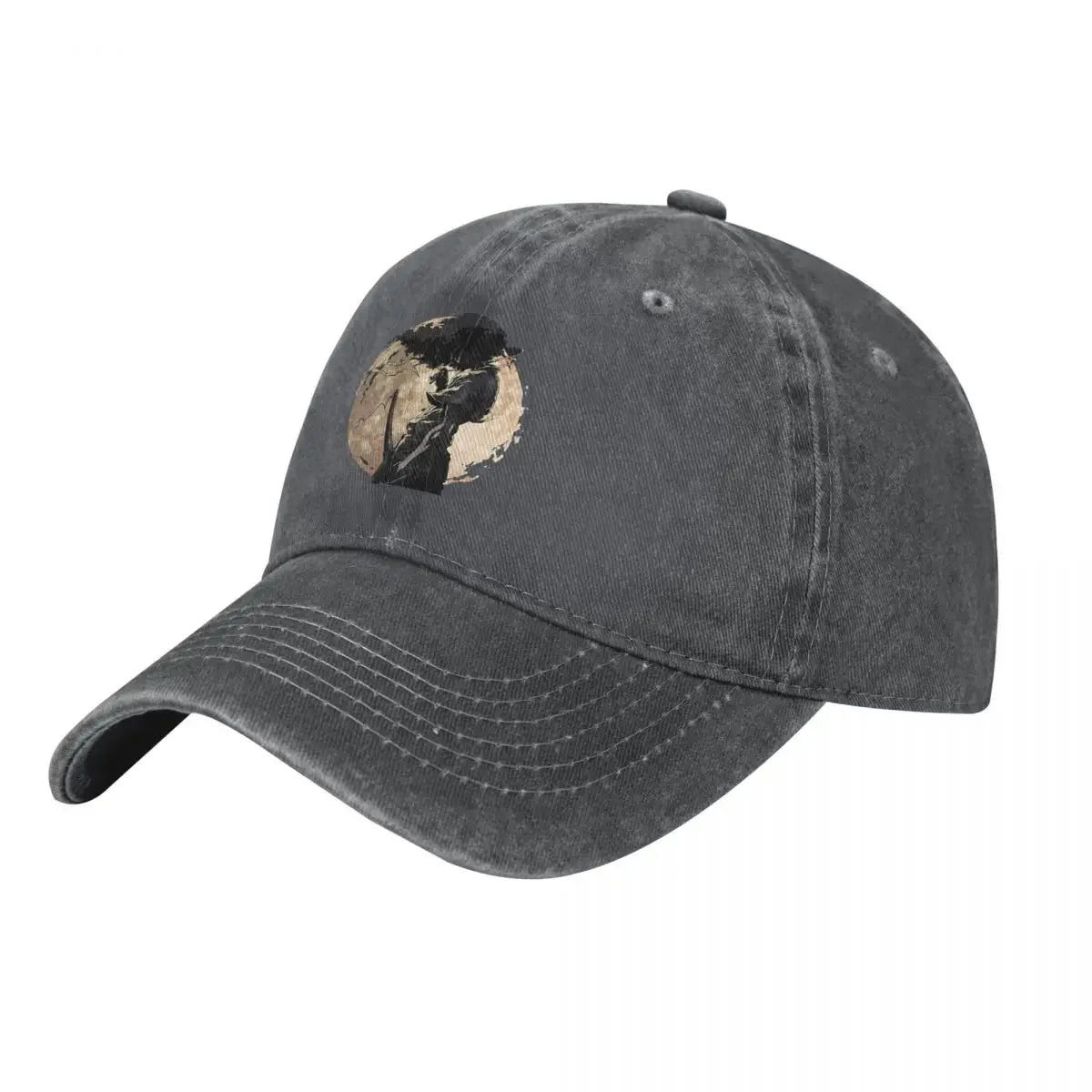 Afro Samurai:  Sword & Moon Print denim Hat Lightweight Cap Female Baseball Cap For Men