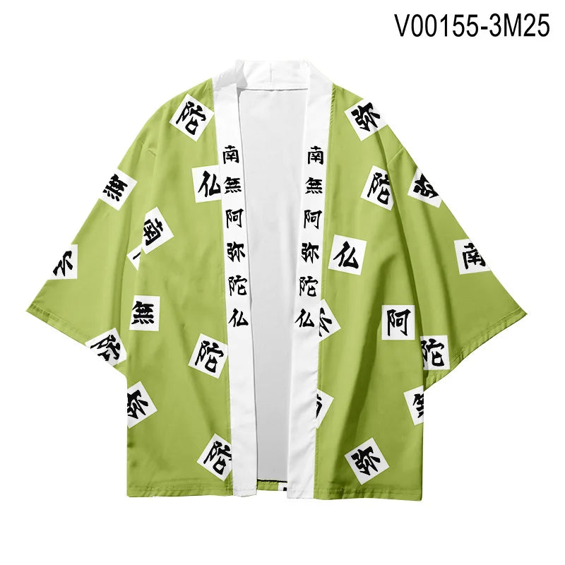 Demon Slayer - Naruto:  Japanese Cosplay Samurai Beach Cardigans 2