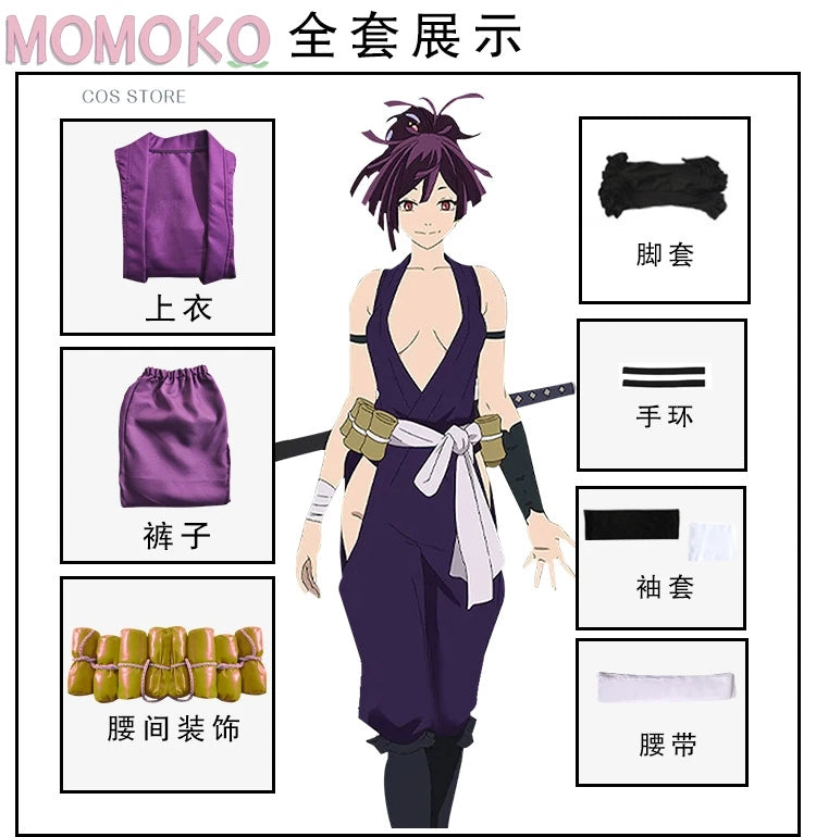 Hell's Paradise: Gakushu Maru Sasame Exiled Convicts Casual Cosplay Dress Black Ink Tattoo adulto mujer