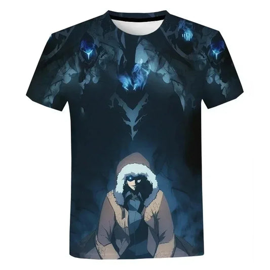 Korea Solo Leveling Anime Comics 3D Print role hobby clothing Short Sleeve T-shirt Oversized Top Quick-drying Tee animation fans