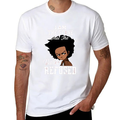 The Boondocks: funny T-Shirt shirts graphic tees customs design your own summer clothes blue lock mens big and tall t shirts