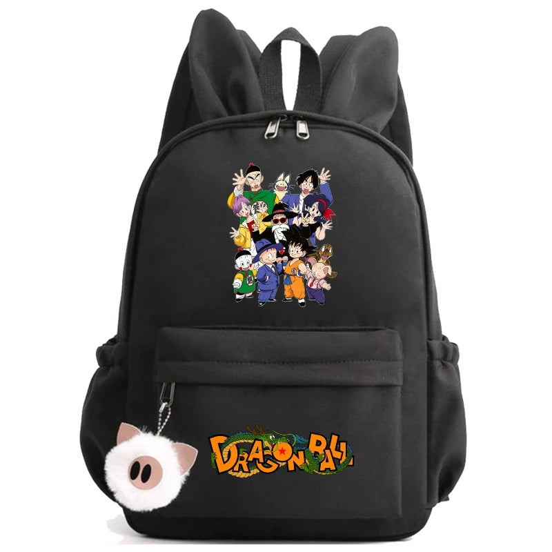 Dragon Ball: Backpack for Rucksack Rabbit Ears Casual School Bag Lunch Bag Birthday Gift Women Mochilas