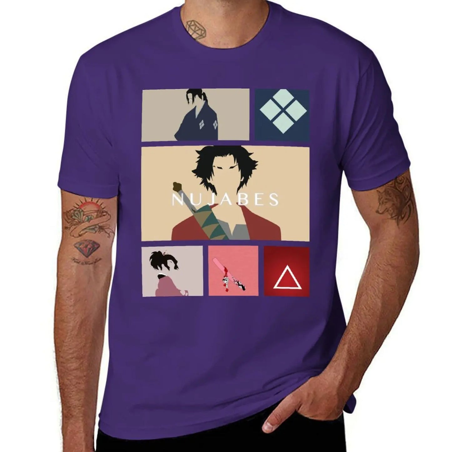 Samurai Champloo: T-Shirt plus sizes plus size tops sports fans quick-drying champion t shirts