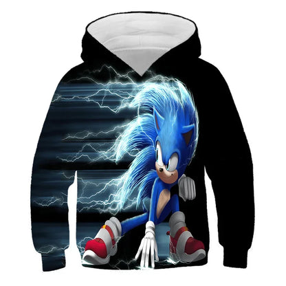 Sonic The Hedgehog: Children's Clothes Fashion Sonic Hoodie For Kids Boys Girls Children Autumn Long Sleeve Printed Anime Sweatshirts Cool Tops Tees