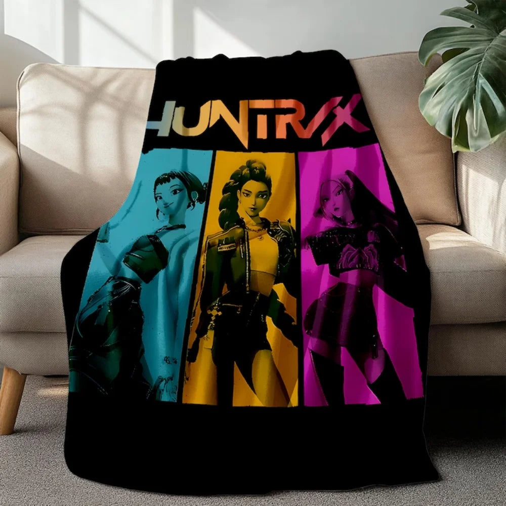 Cute Kpop Demon Hunter tapestry,kpop Fun Gift,cozy K-pop Demon Hunters Huntrix tapestry,anime Inspired Huntrix Inspired tapestry
