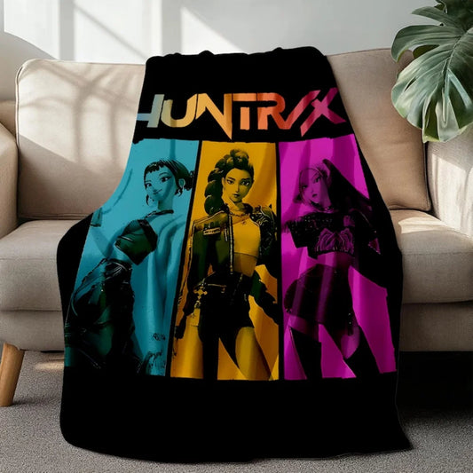 Cute Kpop Demon Hunter tapestry,kpop Fun Gift,cozy K-pop Demon Hunters Huntrix tapestry,anime Inspired Huntrix Inspired tapestry