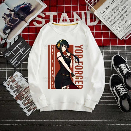 Spy Family Hoodie: Spy X Family Yor Forger Sweatshirts Loid Forger Bond Pullover Harajuku Anya Smug Casual Clothes