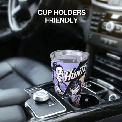 KPop Demon Hunters - Derpy  Insulated Tumbler with Lid Vacuum Thermal Mug Outdoor Travel Car Bottle Cup, 20oz