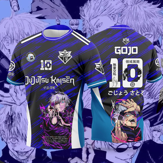 Jujutsu Kaisen: Bandai Anime Character-themed Jerseys Adult Kids Athleisure T-Shirts Summer Quick-drying Soft Lightweight Comfy