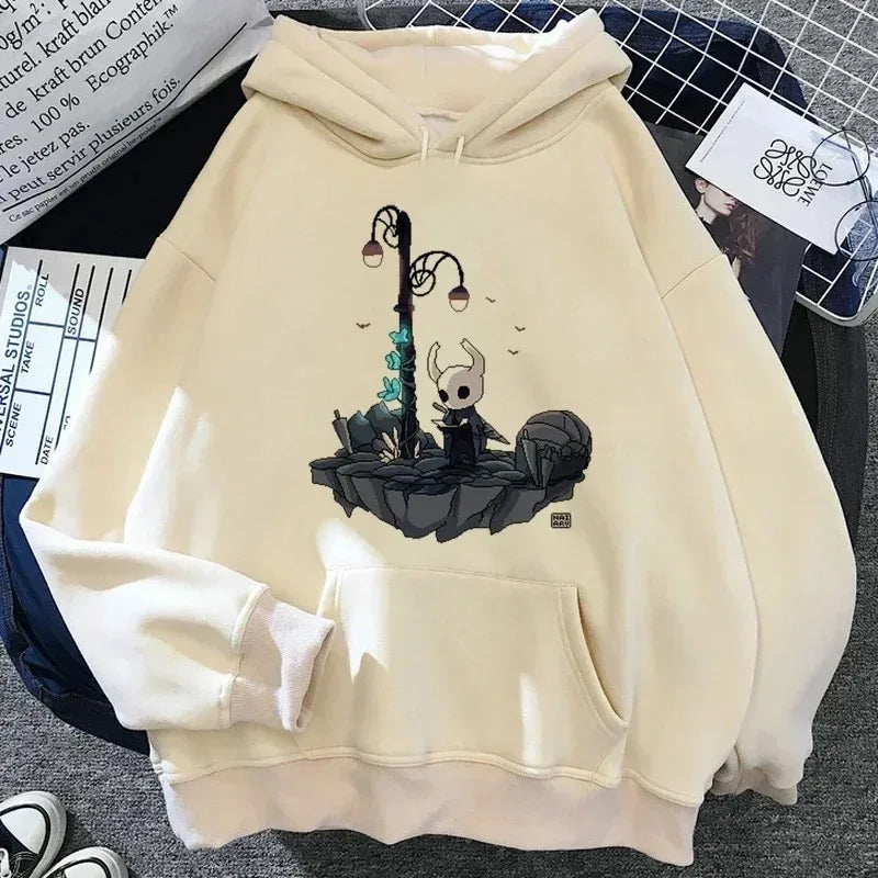 Hollow Knight: Silksong Print Hoodies Women Men Oversized Y2k Aesthetic Autumn Winter Thick Fleece Pullover Hoddies Streetwear