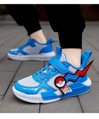 Pokemon: Pikachu  Children Cartoon Sports Shoes Fashion Anime Boy Girl Sneakers Student Casual Running Shoe Breathable Lightweight