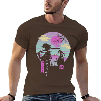 Samurai Champloo: T-shirt new edition summer top customs vintage mens t shirts casual stylish