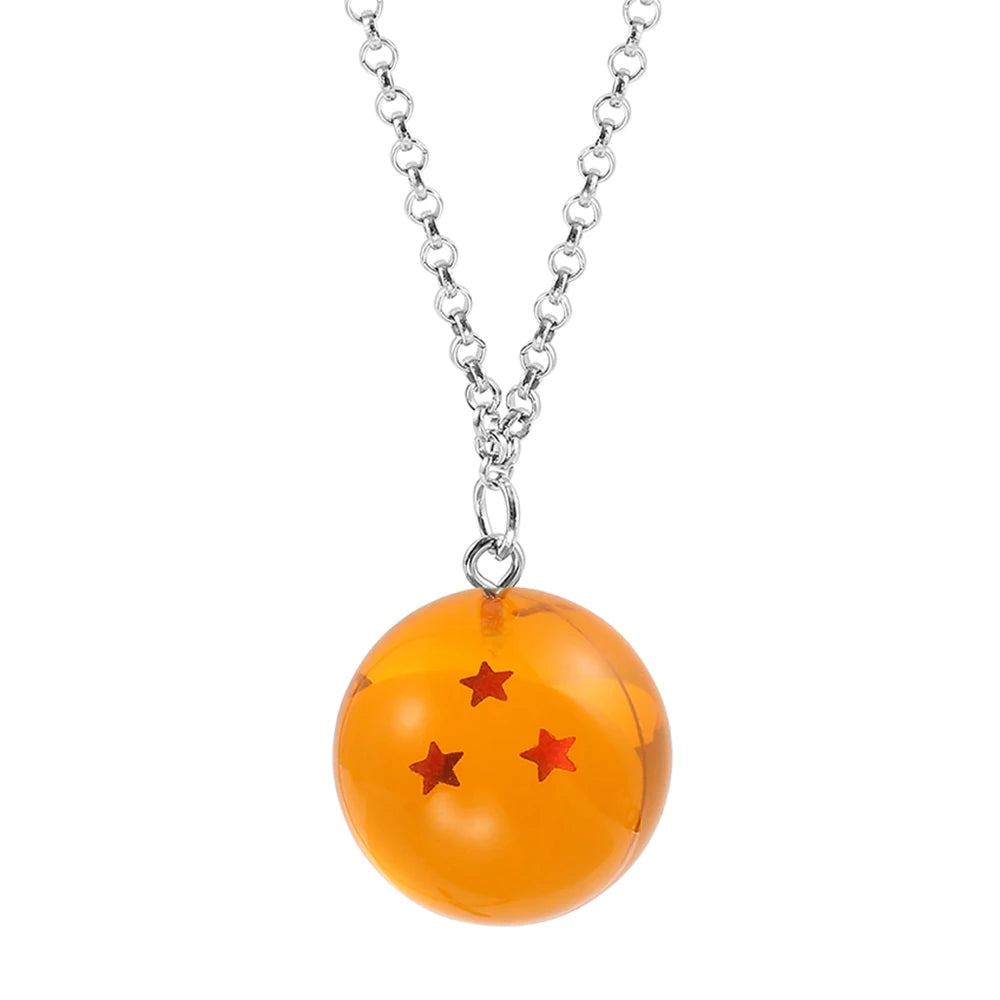 Dragon Ball:Series 1-7 Planet Necklace, Goku Ball Pendant Metal Necklace for Men and Women Cosplay Accessories
