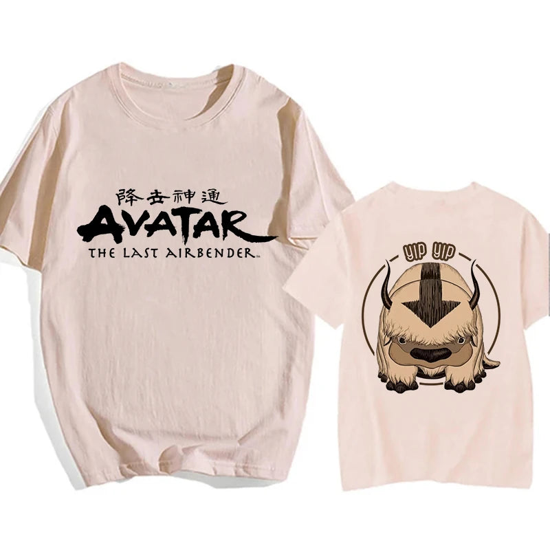 Avatar The Last Airbender: Y2k Shirt Streetwear Appa Yip Casual Tshirt Hip Hop Harajuku Tees Tops Fashion Mange T-shirt Clothes