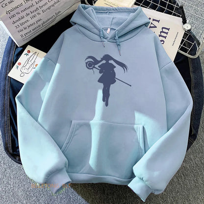 Frieren : Sousou Manga Printed Hoodie Without Hoodies Casual Pullovers Plus Size Anime Autumn Winter Classic Simple Long Sleeve