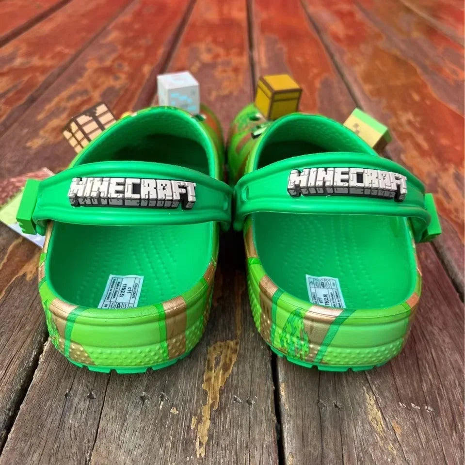 MineCraft: Bandai Cartoon anime Kawaii children's hole shoes cute cos minecraft branded boy girl beach sandals student home slipper gift