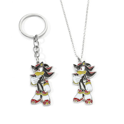 Sonic the  Hedgehog: Shadow The Hedgehog Pendant Character Necklace OR Keychain