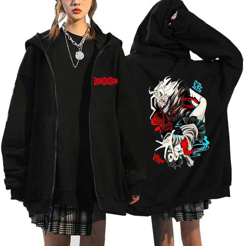 Dandadan: Okarun Zip Up Hoodies Style Youthful Manga Anime Printed Sweatshirt Design Designer Female Hoodie Zipper Funny