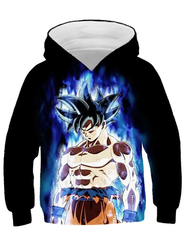 Dragon Ball Z: (KIDS) Hoodie Boys and Girls 3D Printing Sweatshirt Fashion Loose Long Sleeve Spring Autumn Goku Veget Pullover