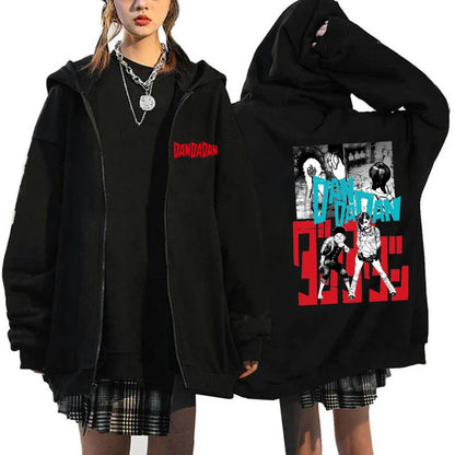 Dandadan: Okarun Zip Up Hoodies Style Youthful Manga Anime Printed Sweatshirt Design Designer Female Hoodie Zipper Funny