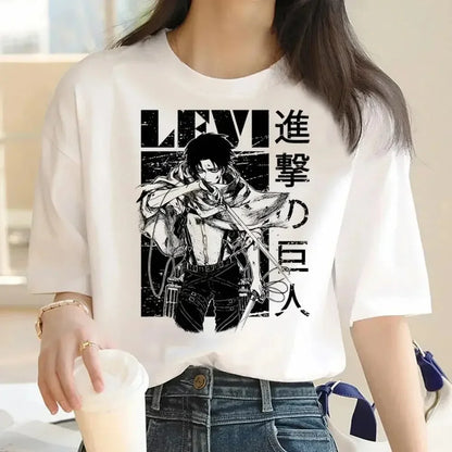 Attack on Titan: Graphic Print Harajuku T Shirt Casual Fashion Short Sleeve T-Shirt Women Graphic T Shirts