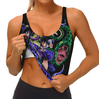 Naruto :Sasuke Uchiha Orochimaru  Sports Bra Women's Anime  Gym Workout Yoga Crop Top