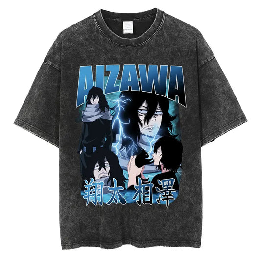 My Hero Academia: Todoroki Shoto Classic Manga T-shirt Men Women Oversized Cotton Tshirts Streetwear Anime  Washed Vintage T Shirt